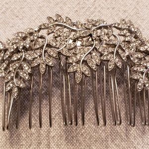 Silver hair piece-wore for wedding